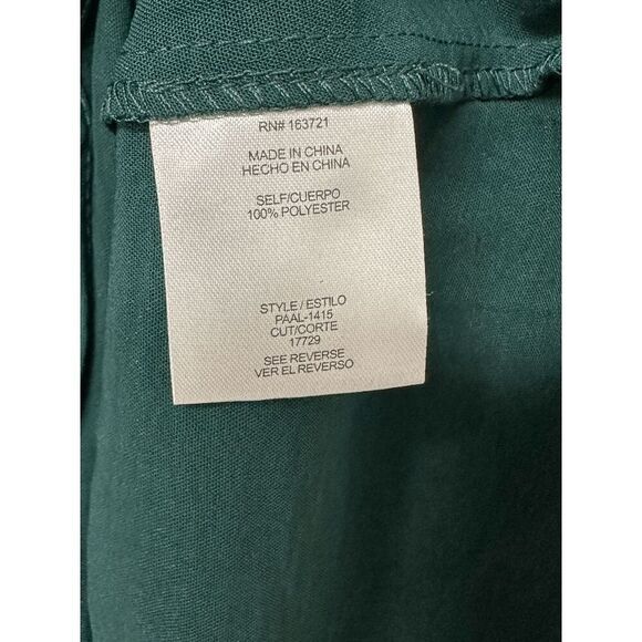 City Studios Women's Junior's Surplice-Neck Fit & Flare Dress - Hunter Green XS - Picture 4 of 8